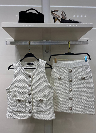 Костюм жилет юбка Balmain