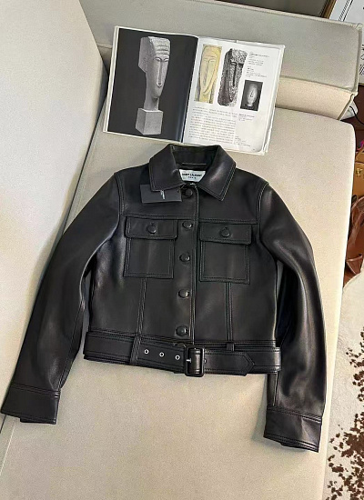 Куртка из натуральной кожи YSL