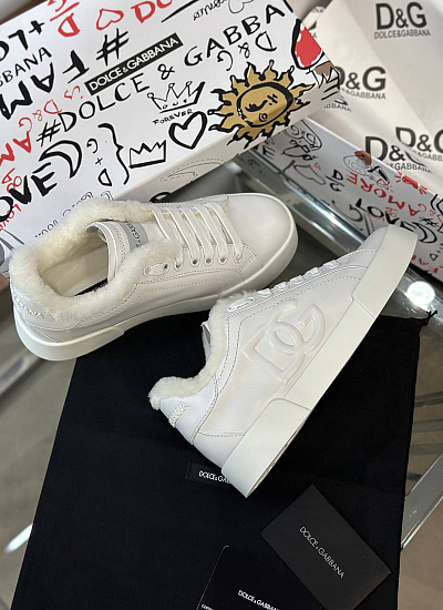 Кеды с мехом Dolce&Gabbana