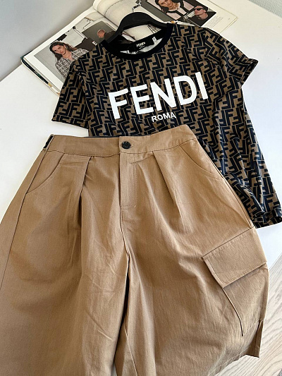Костюм дет. футболка шорты Fendi (130 см)