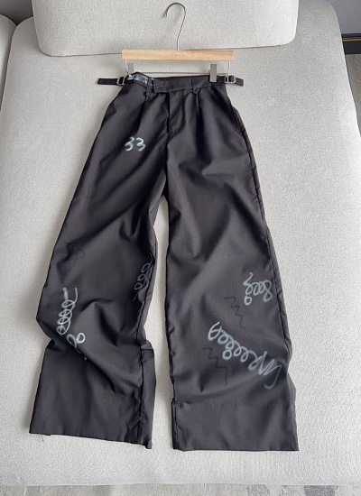 Брюки прямые с поясом Balenciaga