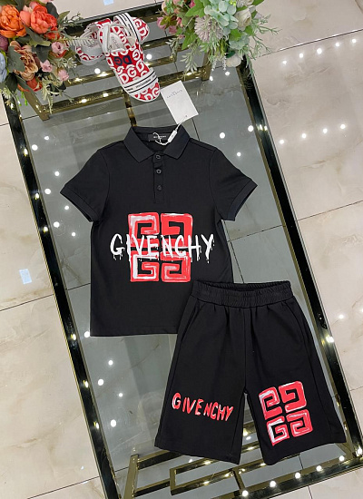 Костюм футболка поло шорты Givenchy