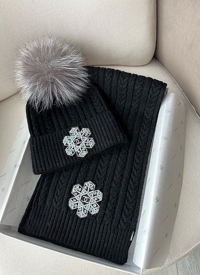 Комплект шапка шарф Chanel