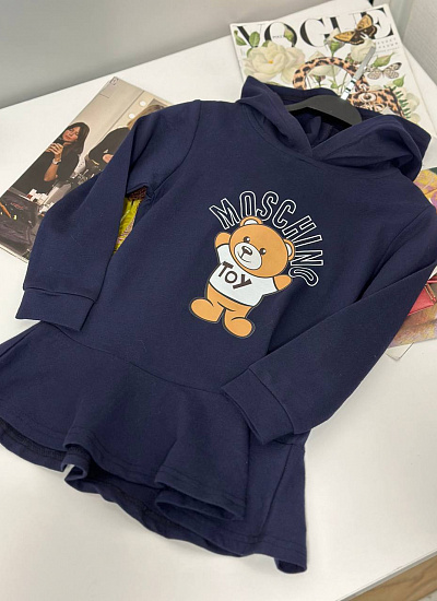 Платье с капюшоном Moschino