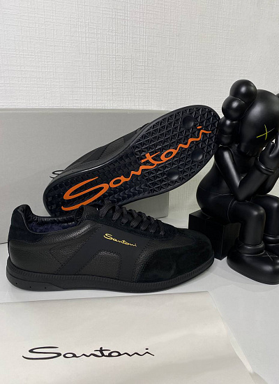 Кеды на меху Santoni