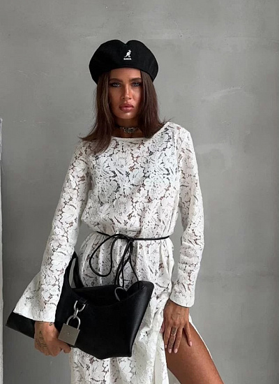 Платье кружевное YSL