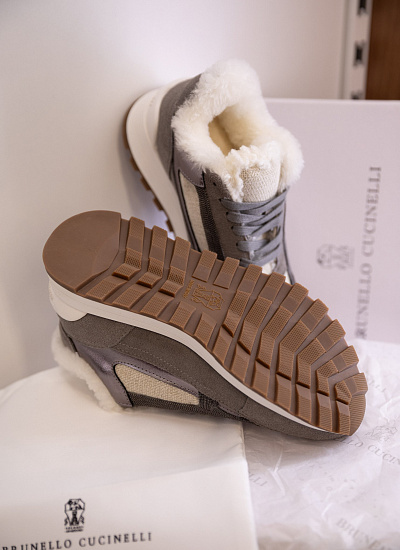 Кроссовки на меху Brunello Cucinelli