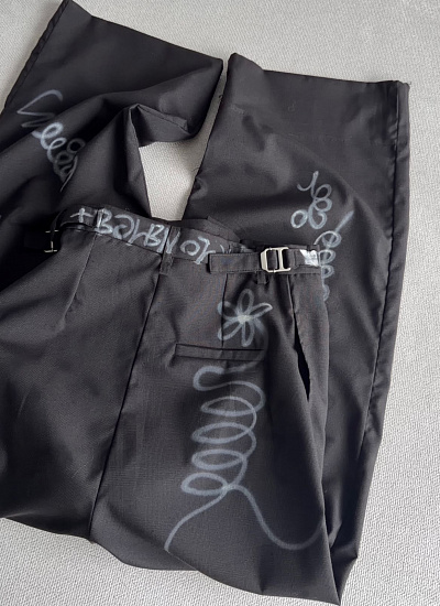 Брюки прямые с поясом Balenciaga