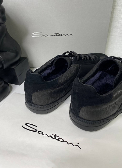 Кеды на меху Santoni