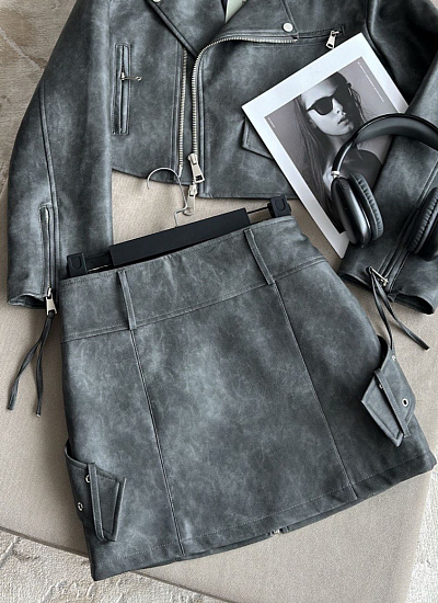 Юбка экокожа Balenciaga