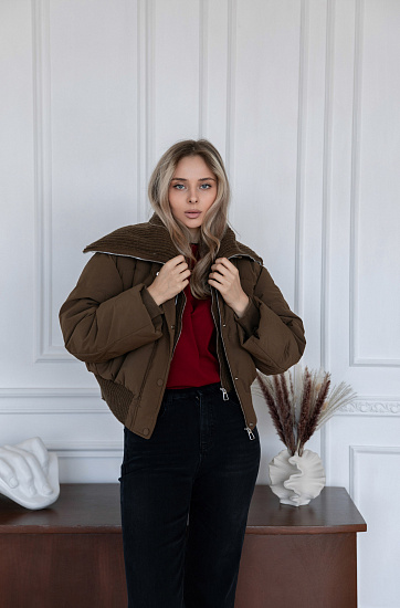 Куртка укороченная комбинированная Max Mara (L)