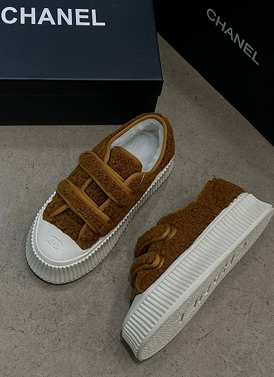 Кеды меховые Chanel