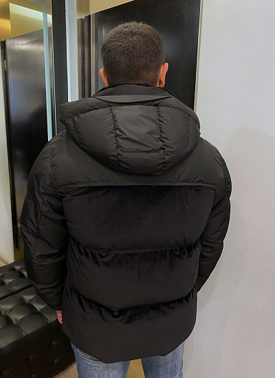Куртка комбинированная с капюшоном Zegna